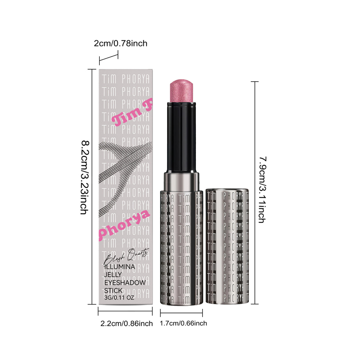 Bright Jelly Eyeshadow Stick (Pearl Pink) - Shade variety display
