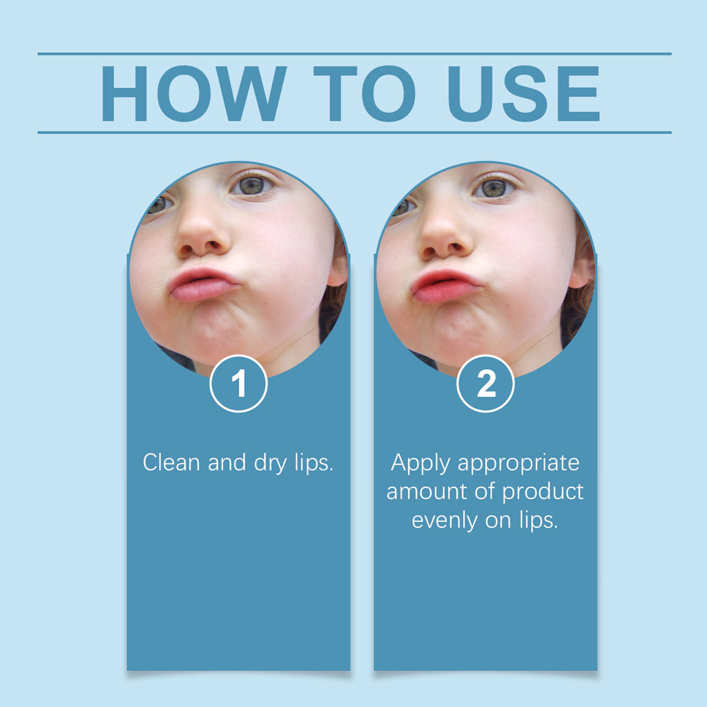 Kids Moisturizing Lip Gloss Set - Before and after comparison
