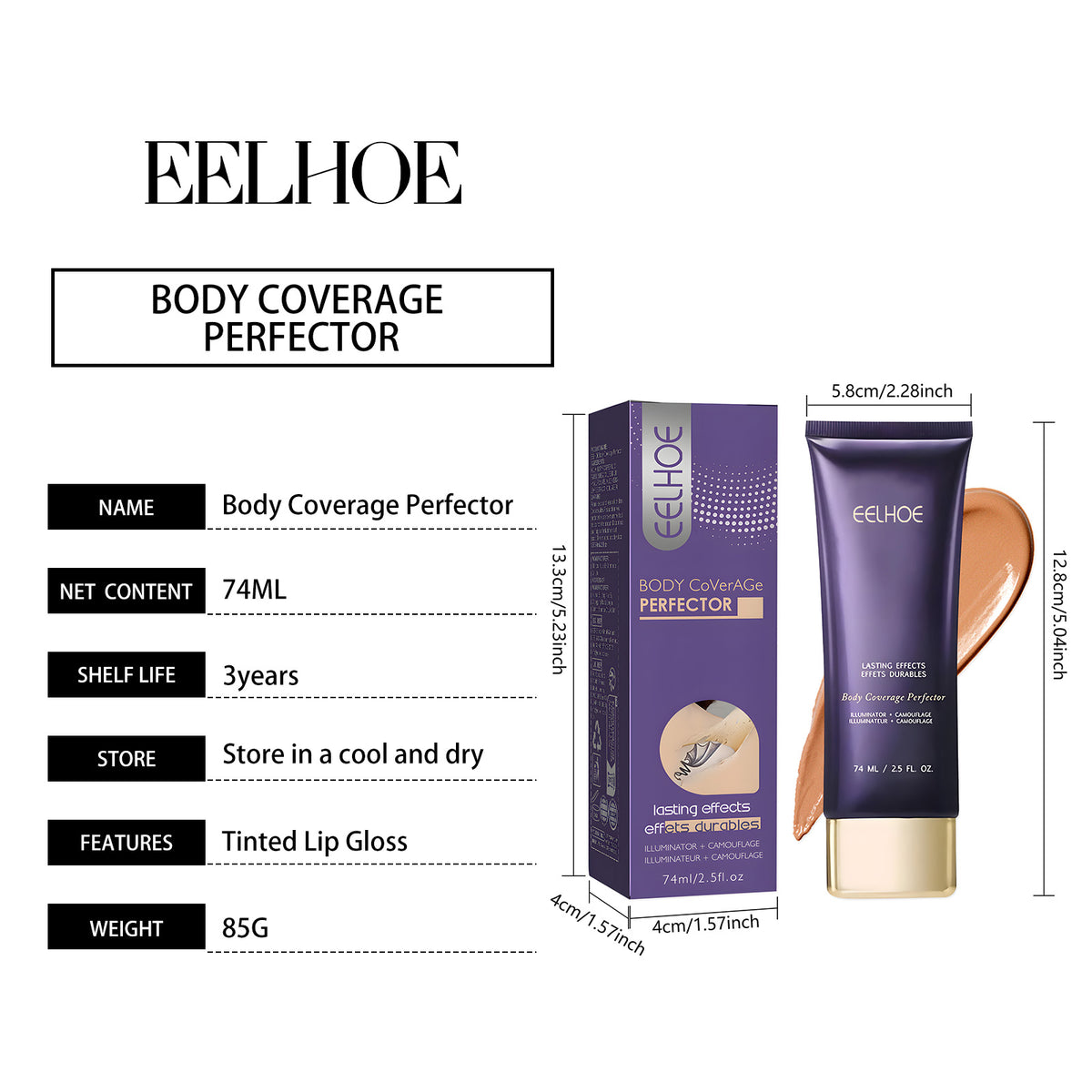 Dark Skin Body Concealer (Multi-Functional) - Shade variety display