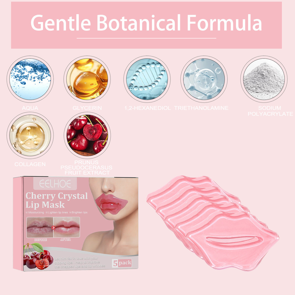 Cherry Crystal Lip Mask - Lifestyle usage photo