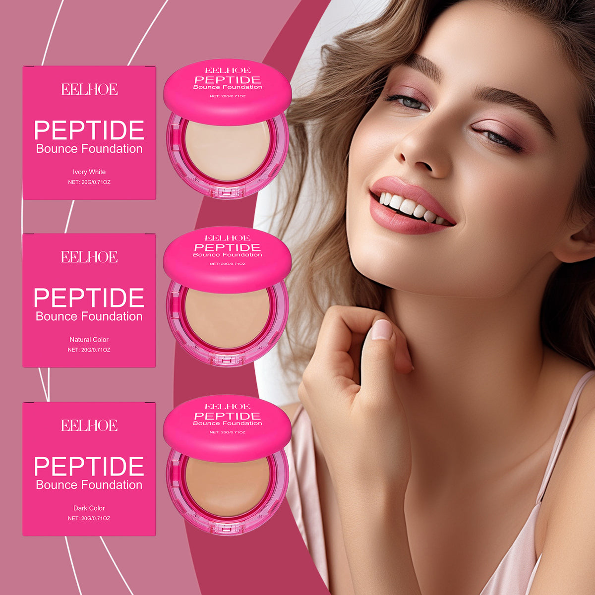 Moisturizing and Concealing Foundation Cream Series - Product with box