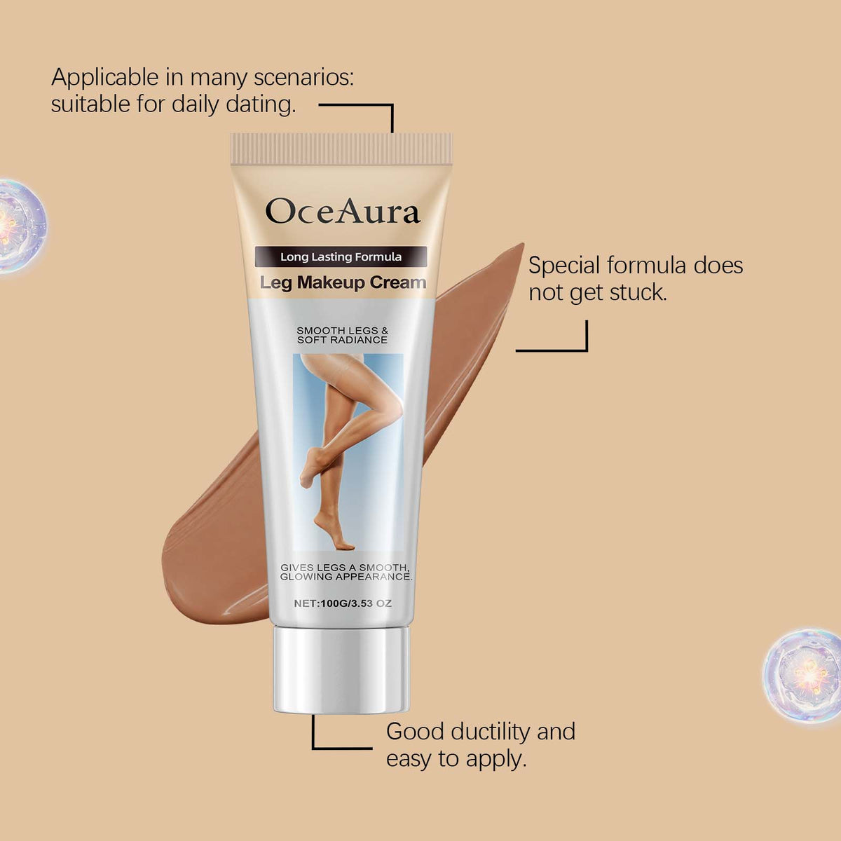 Dark Skin Tone Leg Concealer Foundation Cream - Packaging front view