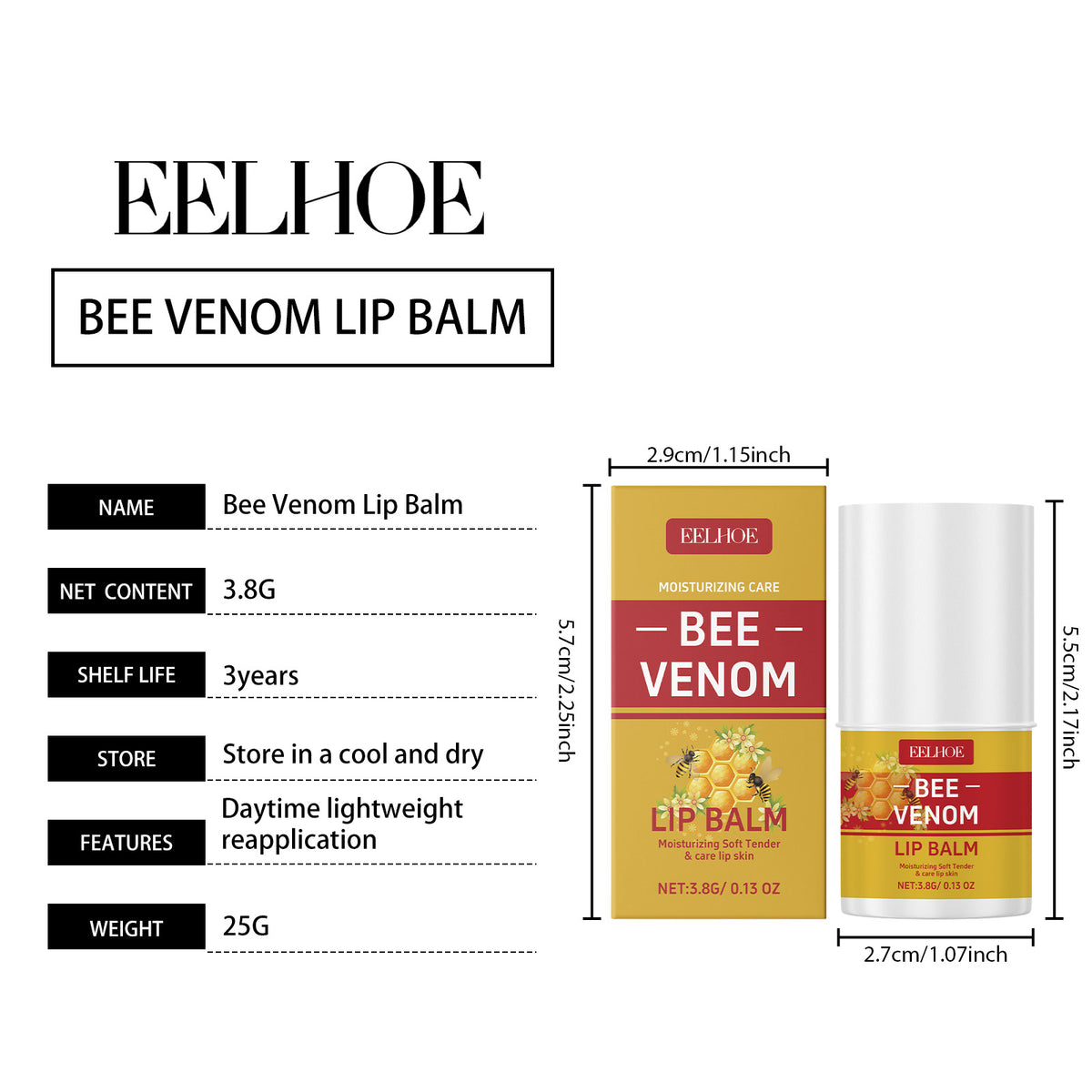 Lightweight Lip Balm - Color variety display
