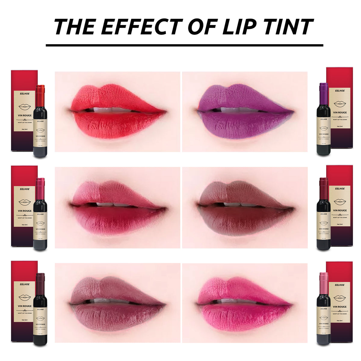 Red Wine Lipstick - Color swatch comparison